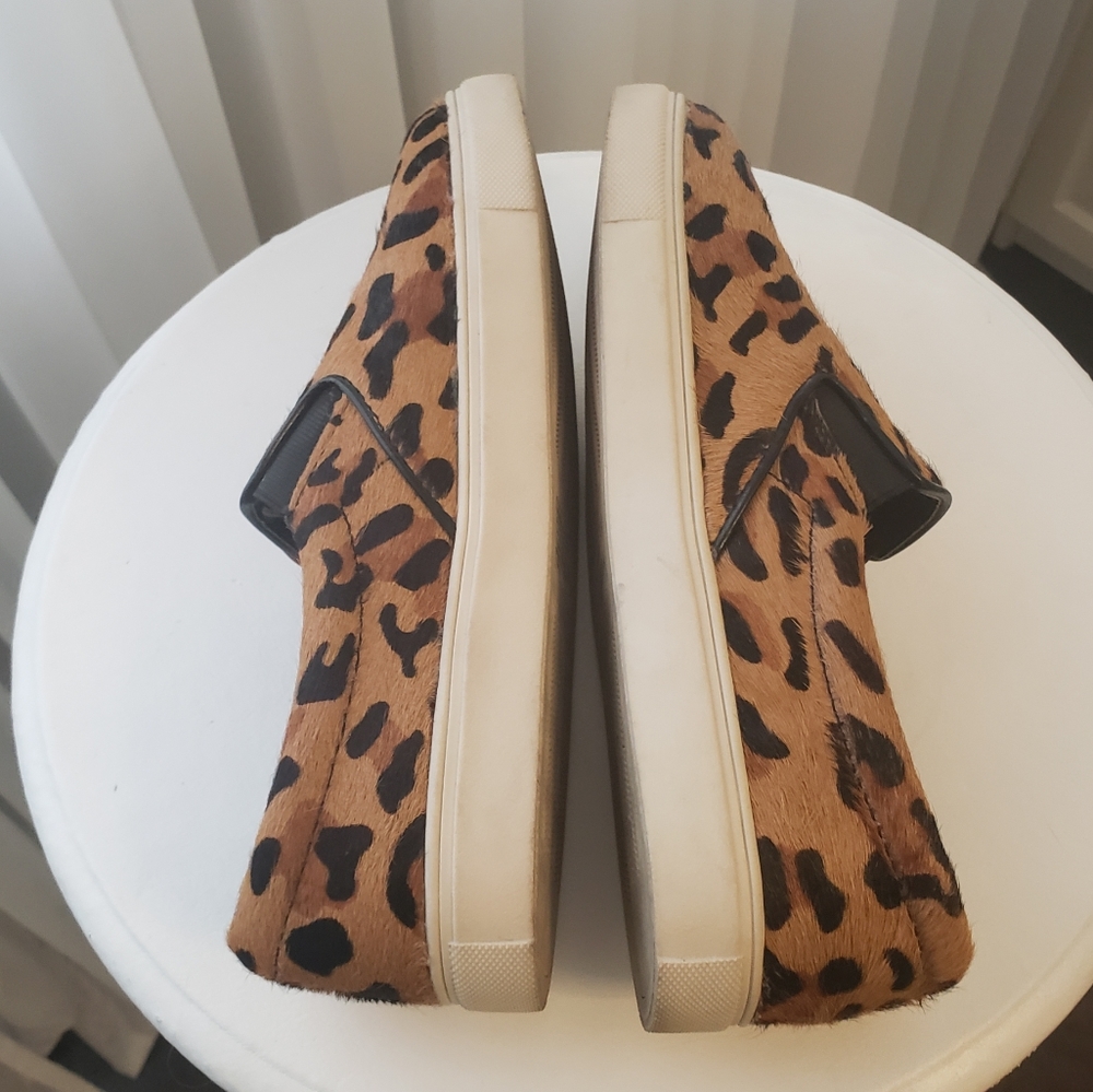 Steve Madden cow hide Leopard print flat shoes, sz 38.5 - Picture 5 of 7